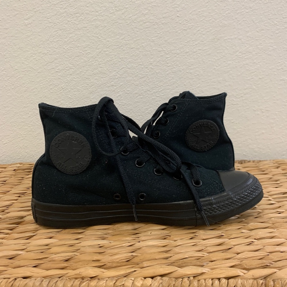 Black Monochrome High Top Converse